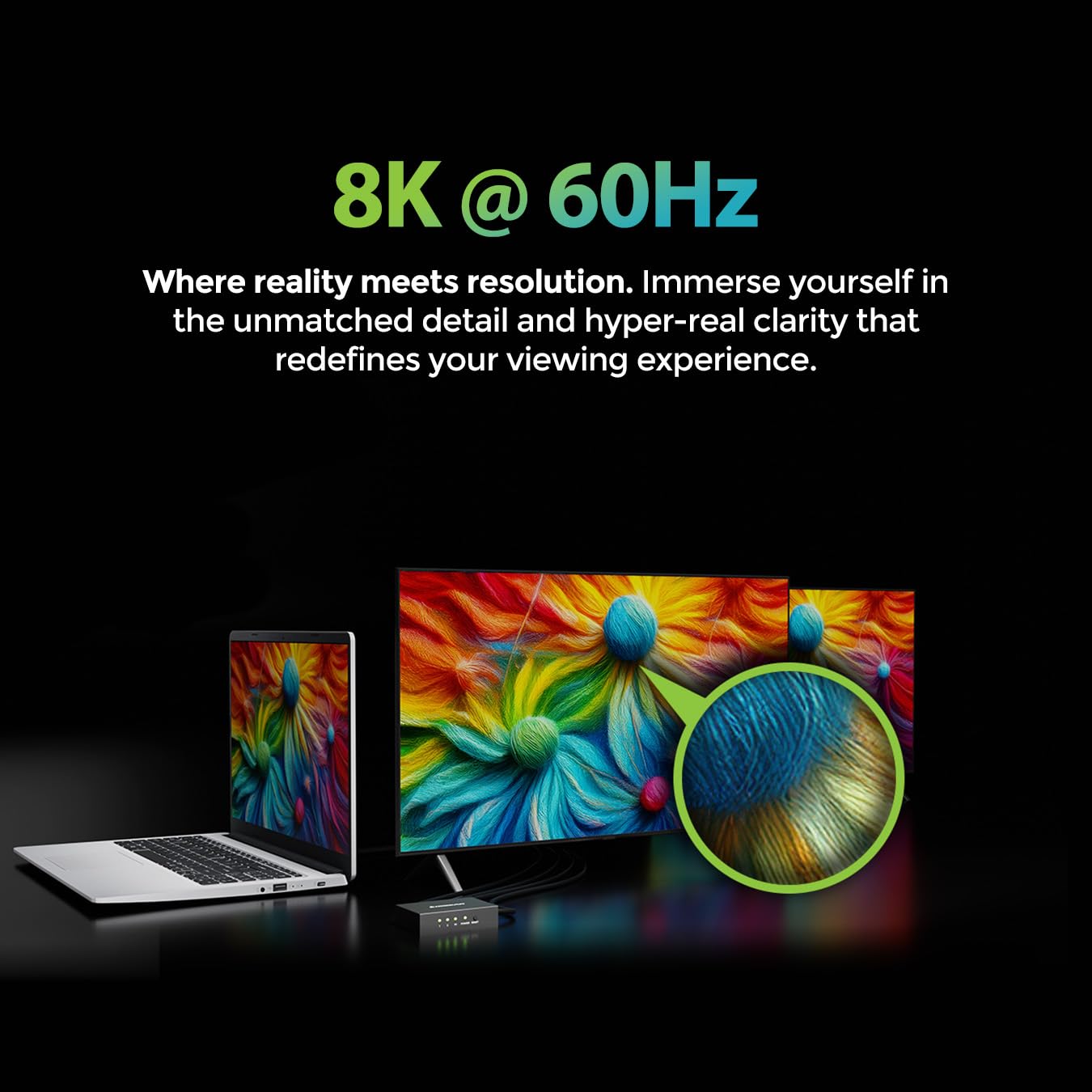IOGEAR Divisor HDMI de 2 puertos 8K - HDMI 2.0, 4K 60Hz UHD, HDCP 2.2, Dolby Audio, HDR, gestión EDID - Duplicado 1 fuente HDMI a 2 pantallas (GHSP8822)
