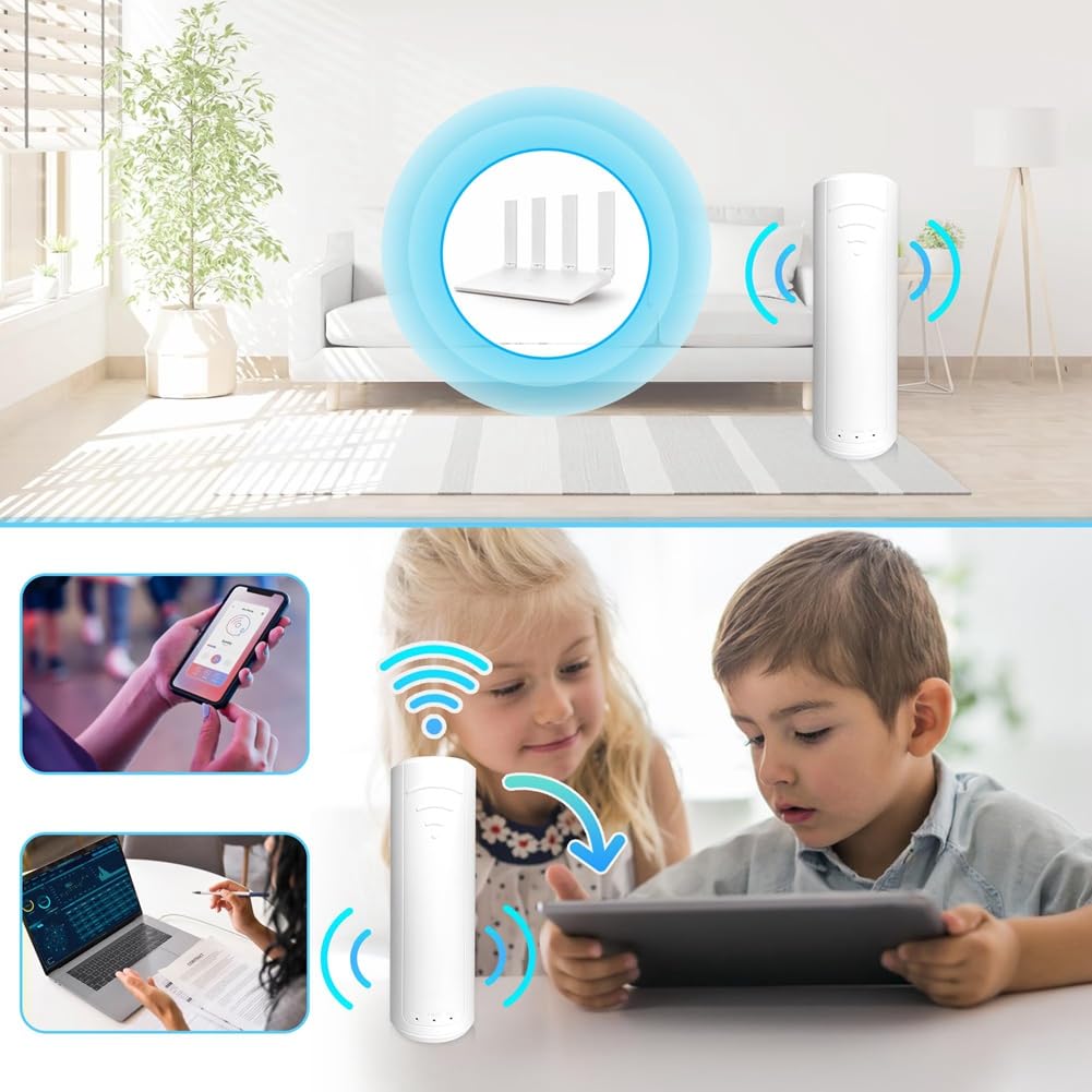 WiFi HaLow Extender, 802.11ah, Fino A 16 Mbps, Amplificatore di Segnale WiFi Extender per La Casa, Ripetitore WiFi Internet Booster