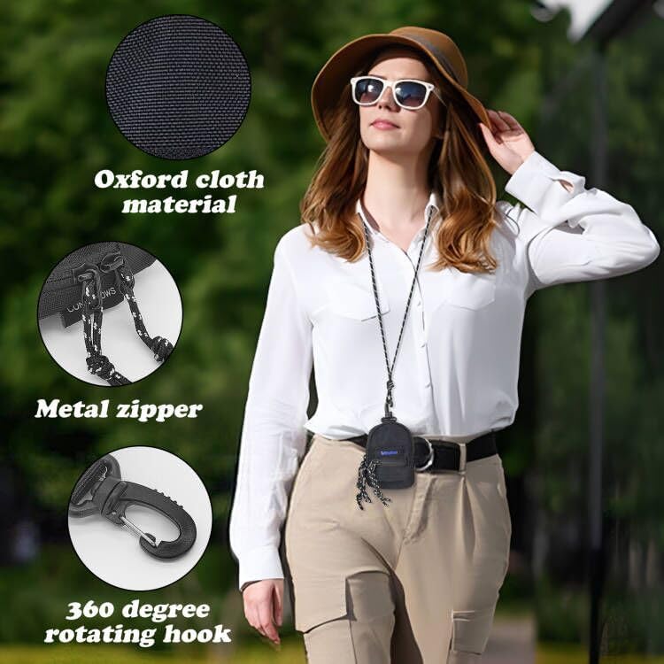 Multifunctional Coin Purse, Trendy Pendant Mini Storage Bag Small Crossbody Bags Portable Key Bag Coin Pouch (Black) - Image 3