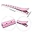 24 Packs Duck Bill Clips, Bantoye 3.35 Inches Rustproof Metal Alligator Curl Clips with Holes for Hair Styling, Hair Coloring, Pink