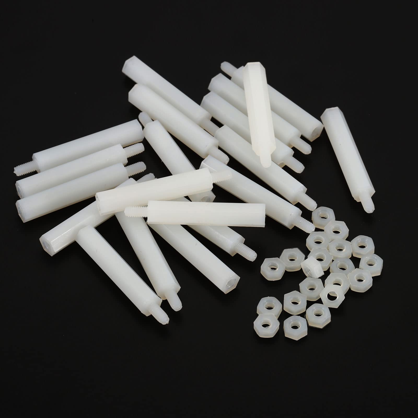 PATIKIL M3 Standoff Screws 40 Pack Nylon Hex PCB Standoffs Nuts for Motherboards Computer Cases, Circuit Boards, Electronics - Image 3