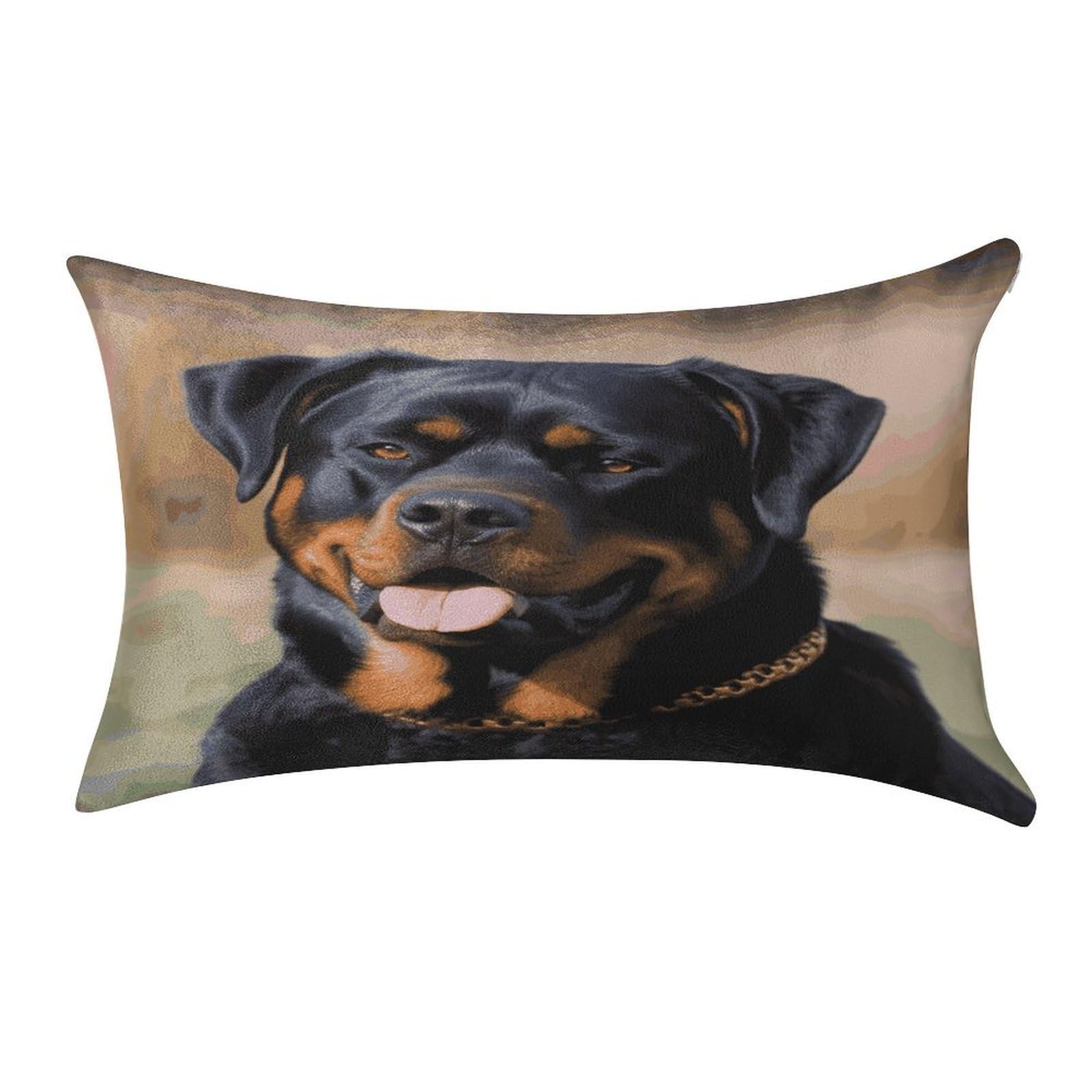 VstaDank Rottweiler Dog Pillow Covers Rectangular Cushion Case Cozy Decorative Throw Pillowcase Luxury Lumbar Pillow Shells with Zipper Soft Velvet Pillows Shams 12 X 20 in