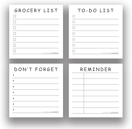 Miniatura 14 de 4 paquetes/200 hojas de notas adhesivas de 3 x 3 pulgadas, blocs de planificador autoadhesivos de alta productividad para gestión del tiempo, notas