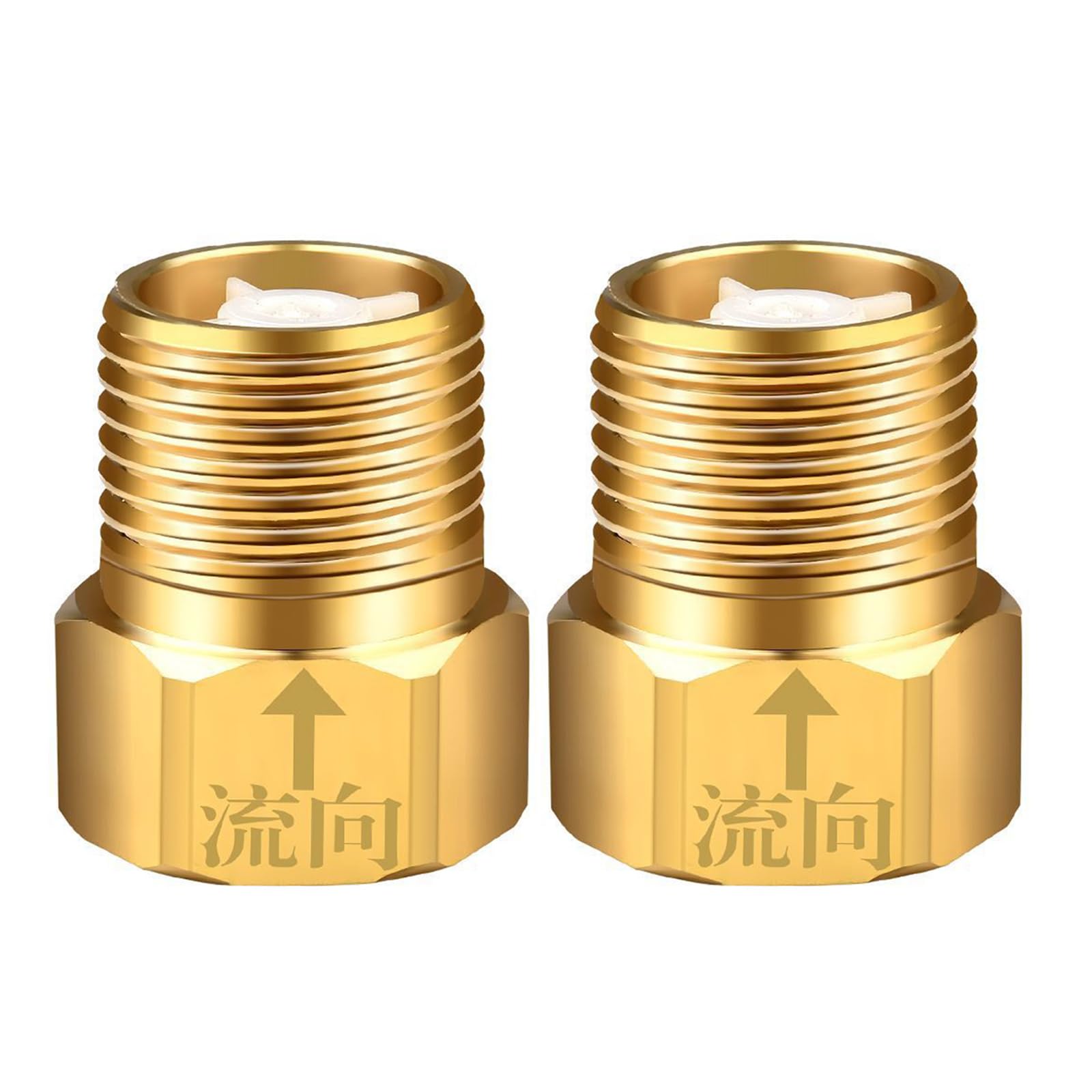 Hzbb Men's Multicolor Leak Proof Brass Check Valves Plumbing Component Stable Backflow Check Valves For Water Gasolines Lines Brass