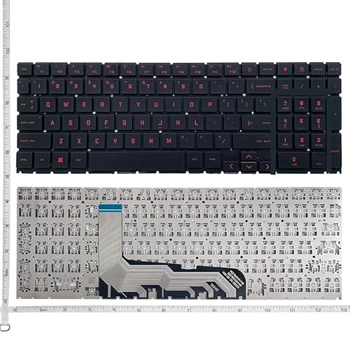 HP OMEN 15-EK 16-B 16-K TPN-Q236 Q265 Q280 C167 C168用バックライト付きUSノートパソコンキーボード(英語)(INTEL NO Backlit Red)