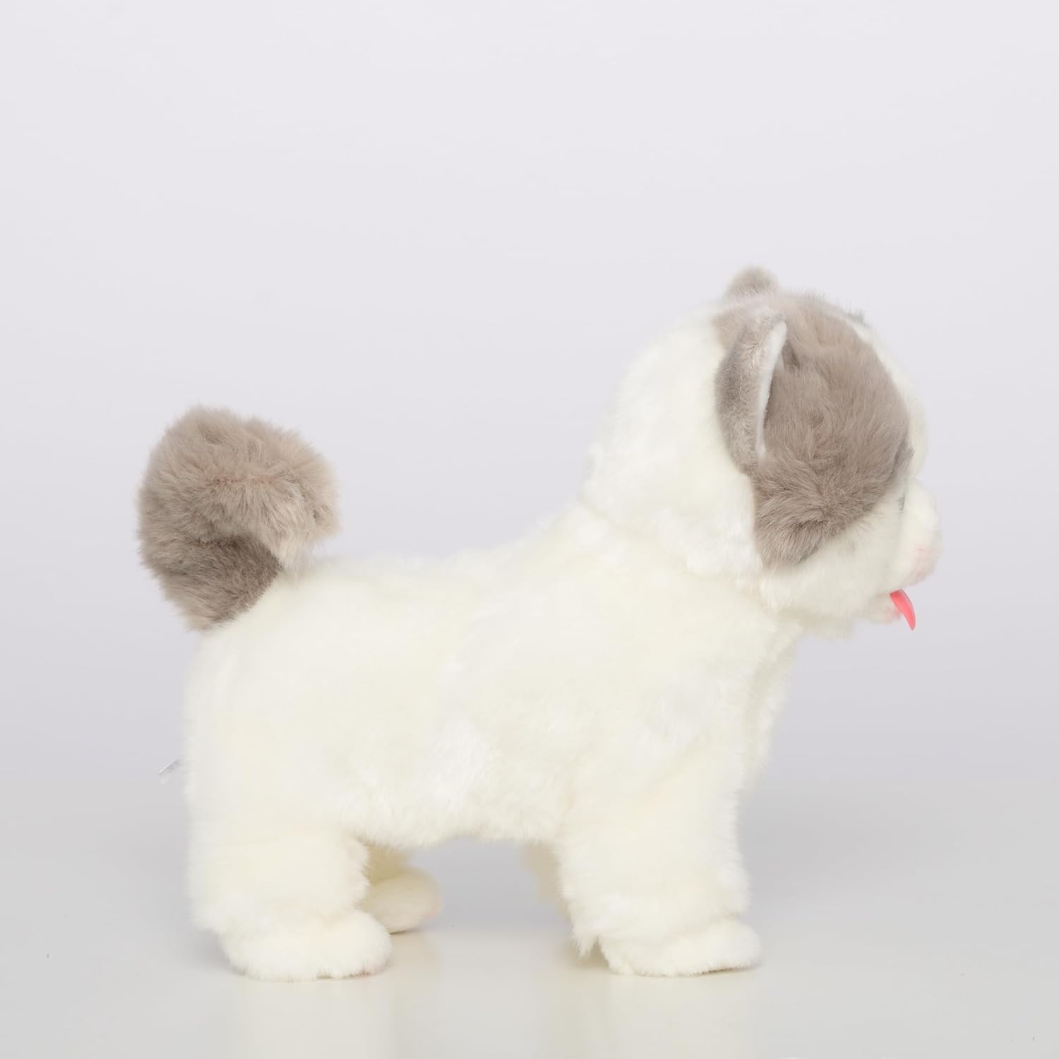 Plush Interactive Simulation Cat, Electronic Walking Pet, Barking,Talking,Wagging Tail Features, Robotic Present Pet Toy for Toddler Kids Girls Boys