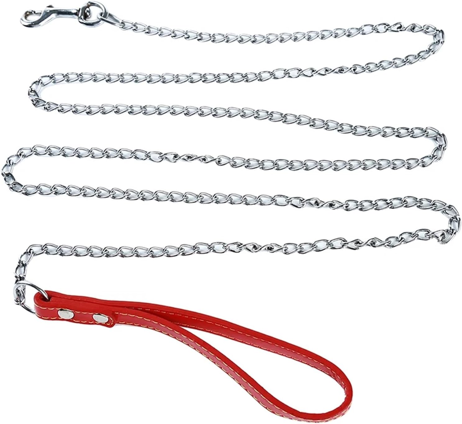 噛みつき防止ヘビーデューティチェーン犬のリーシュペット金属リードハンドルトリガーフックペットの訓練首輪リーシュネックレス犬製品 (C