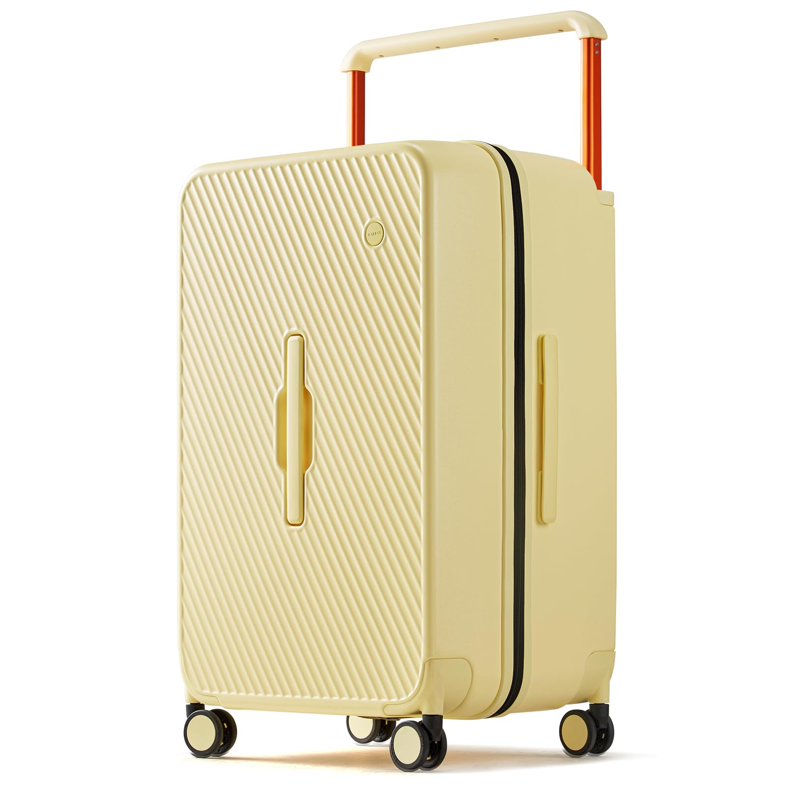 mixi 26 Inch Large Checked Luggage Suitcase with Spinner Wheels Upgrade Wide Handle PC Hard Shell Rolling Travel Suitcase with TSA Lock, Lark Yellow