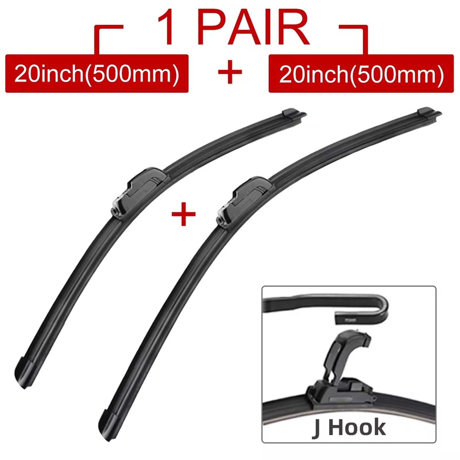 Spazzola Tergicristallo Compatibile con Lada per Niva 2123 2002 2003 2004 2005 2006-2012 Accessori per Auto Spazzole Tergicristallo Anteriori Tergicristalli Ganci U per Tipo J 20"+20"