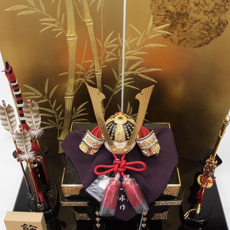 Amazon | 五月人形 兜 平飾り 10号 幅65cm（245to0508）一水 一枚物 京