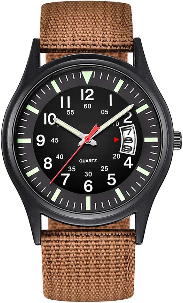 Macabolo - Reloj de pulsera analógico para hombre, estilo militar, resistente al agua y al aire libre, cuarzo, para hombres