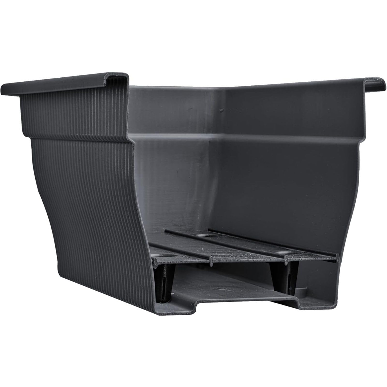2 x skrzynka balkonowa 100 cm, skrzynka na kwiaty ze zbiornikiem wody, antracytowa, 25 l, skrzynka na kwiaty, odporna na warunki atmosferyczne, z wkładką, długa skrzynka balkonowa do ogrodu i na