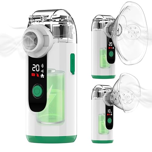 Hand-held Nebulizer for Respiratory System, Portable Nebulizer with Self-Clean Mode,