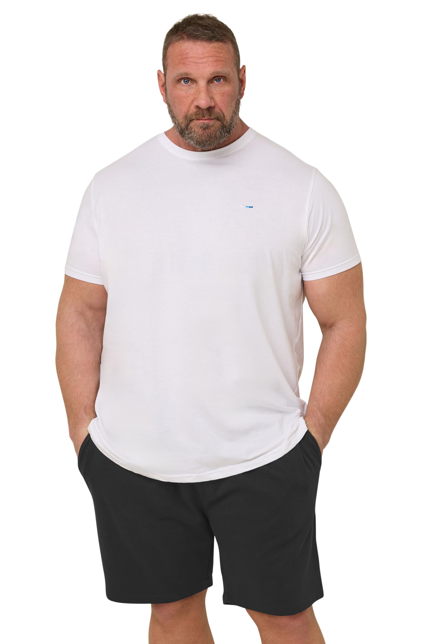 Badrhino Men's Black Big & Tall Texture Jersey Shorts - Plus Curve 4XL Plus