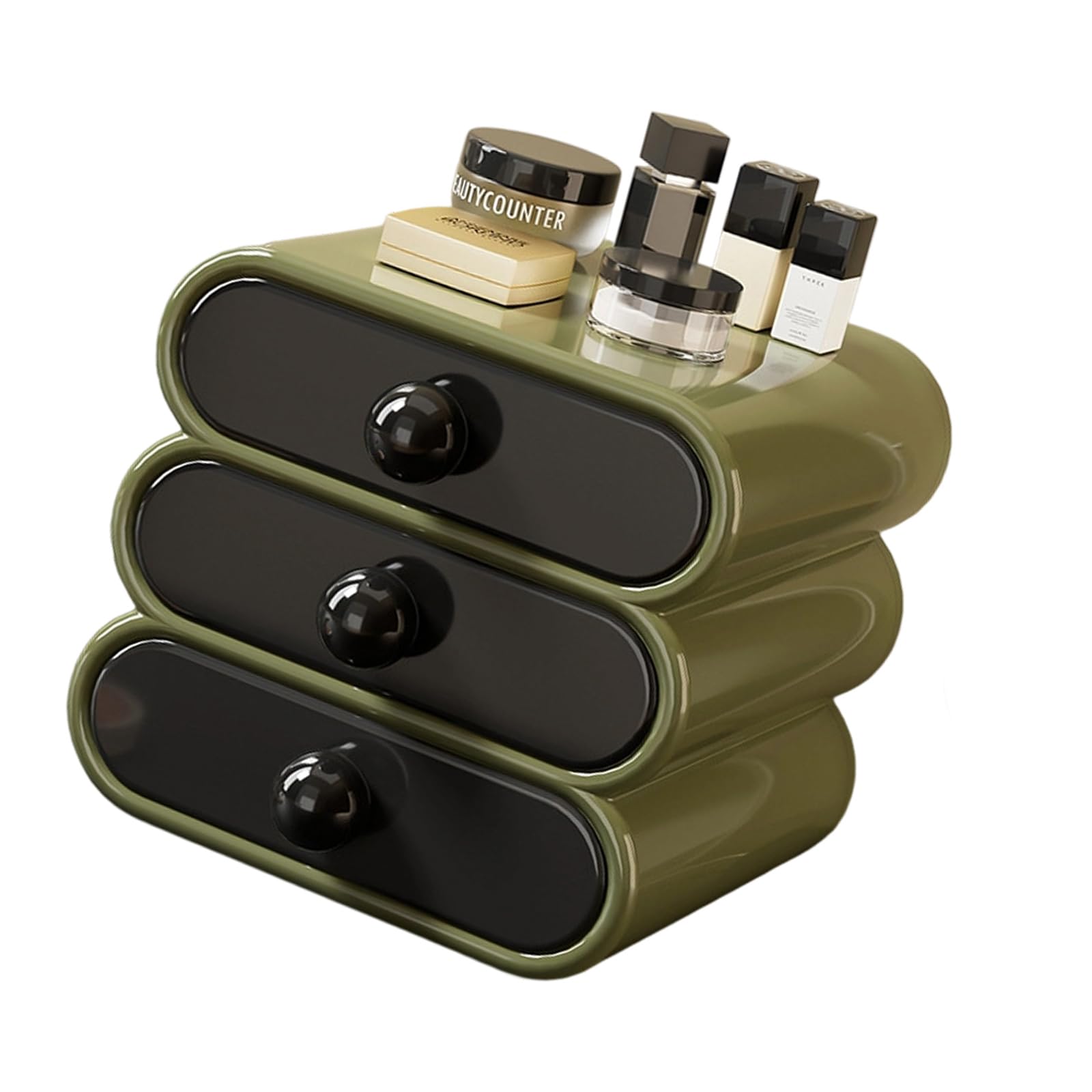 YROHGKPN Drawer Cosmetic Storage Solution Offering Multiple Color Partitioned Designs Organized Setups Beauty Storage
