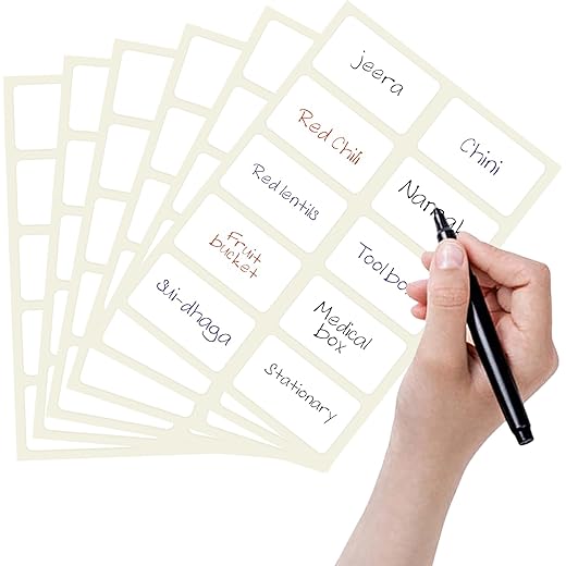 Waterproof Pearl White Vinyl Labels 200 Pcs 50x25mm