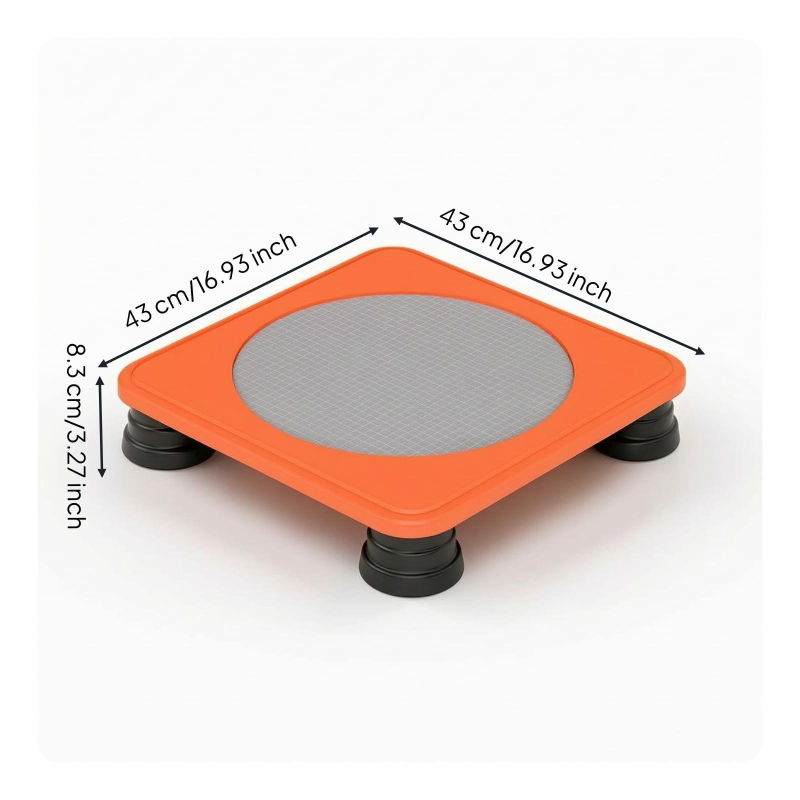 F Fityle Trampolino per Bambini Mini Trampolino per Casa Tappeto Elastico per Attività Fisica Piedini Corti Antiurto in PP Struttura Stabile a Impatto Leggero, Arancione