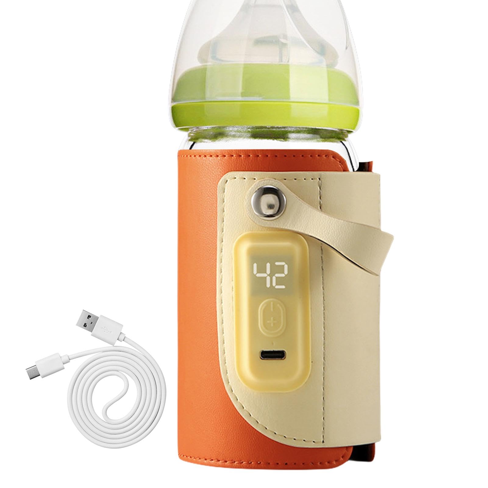 Chauffe-biberon sans fil en microfibre, rechargeable, résistant à l'usure, réglable pour, maison