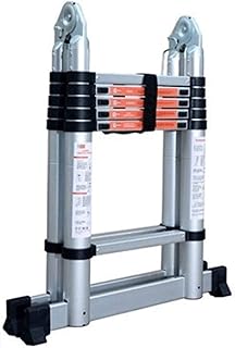 Telescoping Ladders Multi-Purpose Telescoping Ladder Extension 21 FT Aluminum Foldable Industrial Compact Loft Ladder Lightweight 330lb Load for Household Daily Extension Ladders (Size : 10ft) Yearn