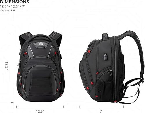 Miniatura 7 de Mochila de viaje de negocios TSA para laptop USBRFID en portátiles 156 para hombre Mochilas de viaje