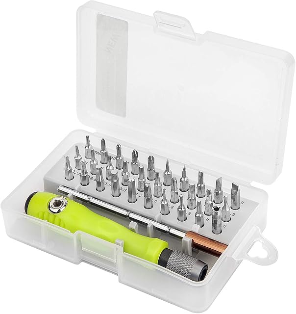 Screwdriver Set - Ravsool 32 in 1 Multi Precision Magnetic Screwdriver Kit with Adjustable Pole & Anti-Slip Handle, Bits Repair Tool, for Household Appliances, Electronics, Crafts & DIY Projects