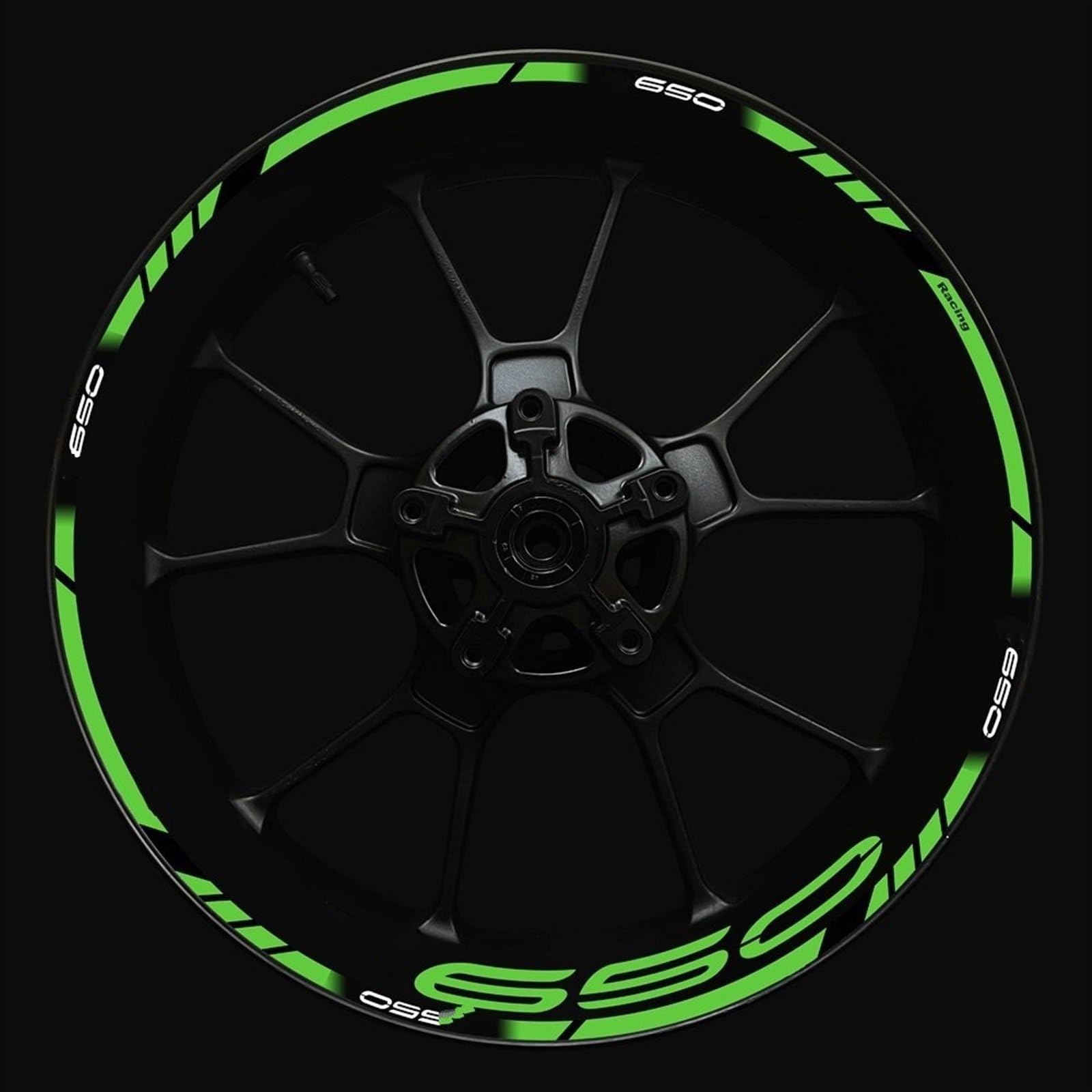 Motorcycle Wheel Sticker Inner Rim Reflective Protection Decal for Kawasaki Z650 Stickers Decorative(Color4)