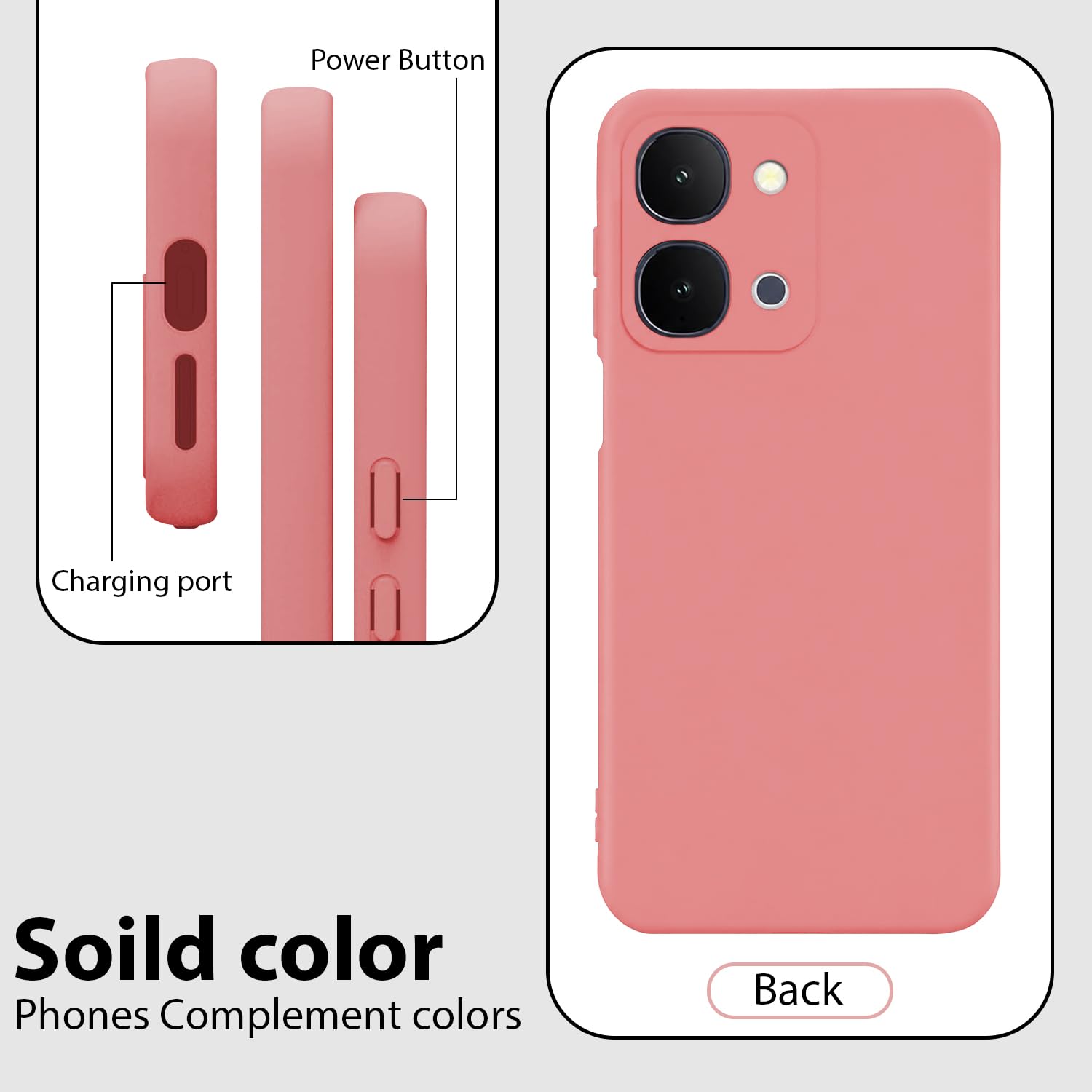 KACA Silicone Case for iQOO Z11X / Vivo T5X -6