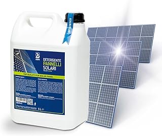 2BM SOLAR CLEAN 5L Nettoyant spécifique pour panneaux photovoltaïques et solaires, Antistatique, haute puissance nettoyante, élimination rapide de la saleté, de la suie et de la fumée, sans opacité