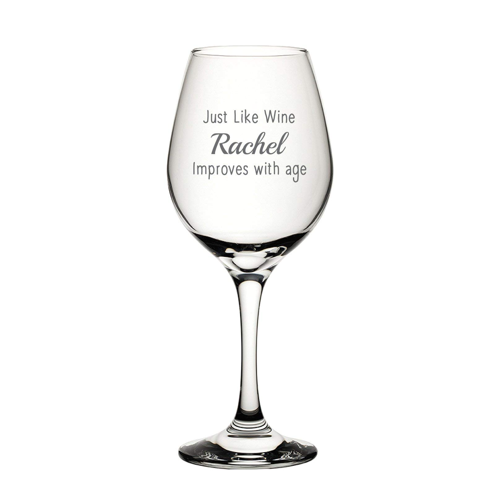 Personalised Engraved Wine Glass - Just Like Wine Your Personalised Name Improves with Age