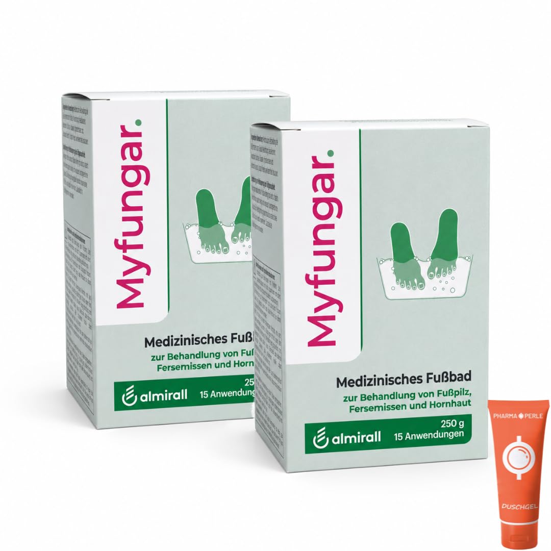 Medizinisches Fußbad 250 g, Fußpflege bei Hornhaut, Fußpilz, Fersenrissen (2x)