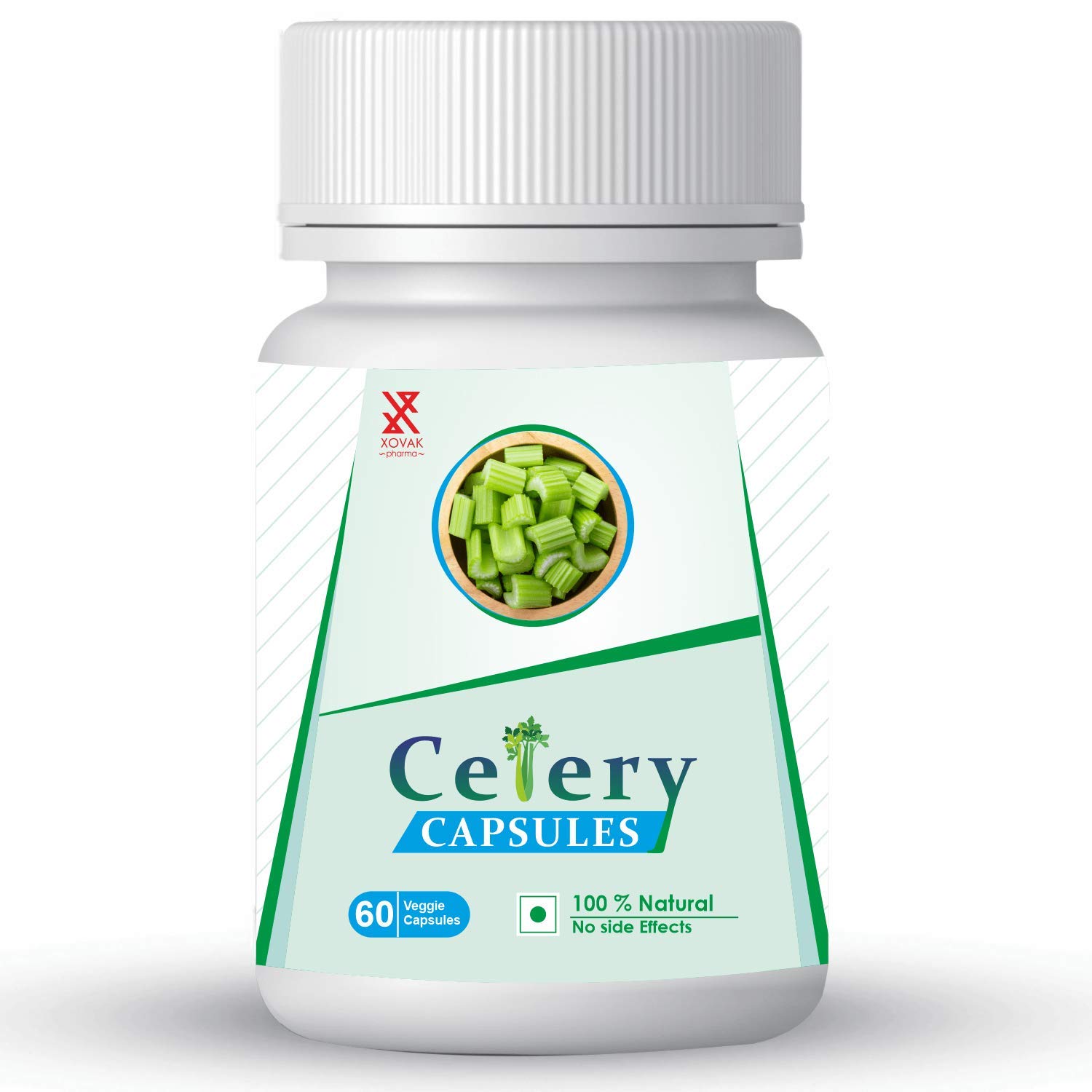 Xovak Pharma Organic Celery Capsules Helps Aid Good Digestion, Boost Immunity, Support Weight