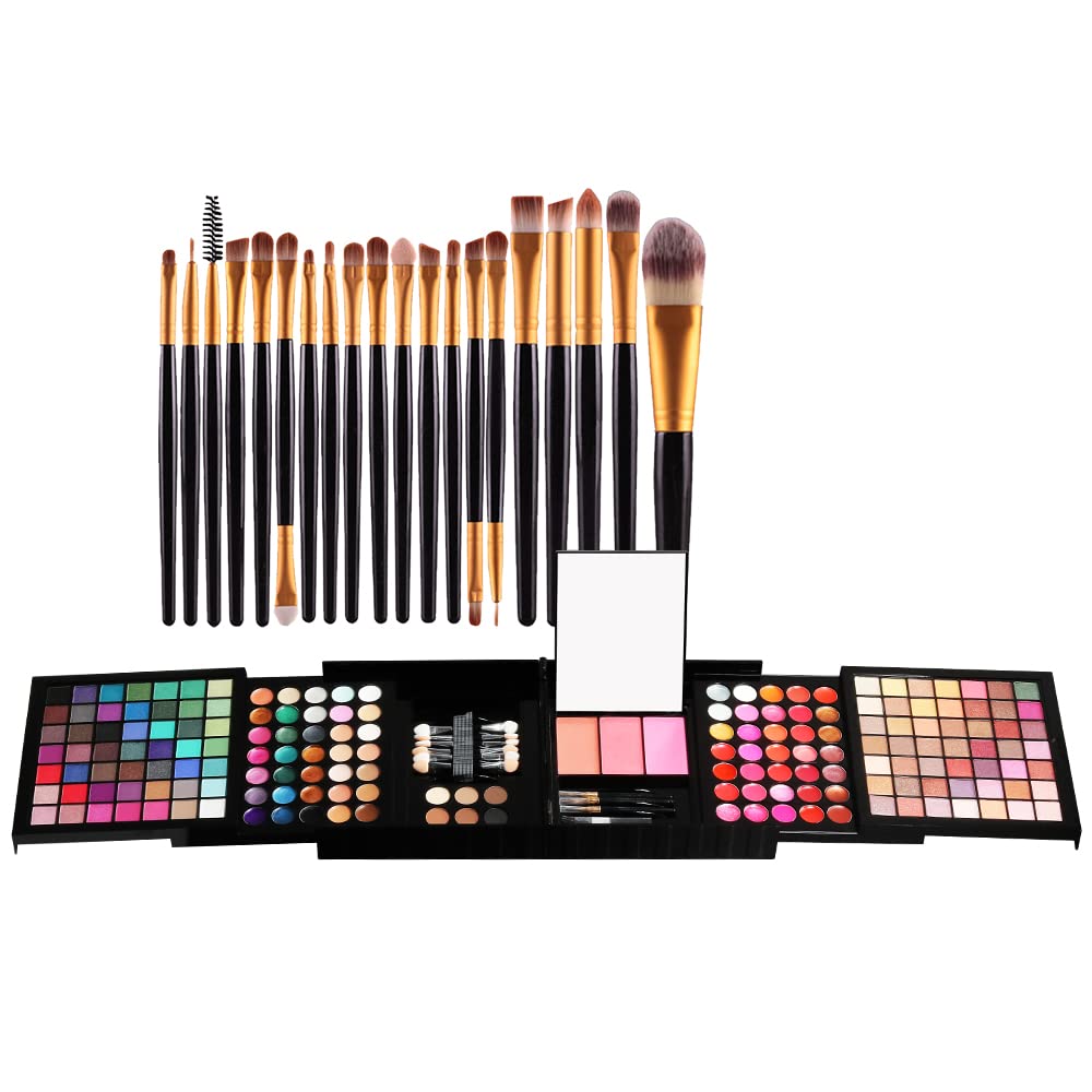 Teen Beginner Makeup Kit, Makeup Kit For Women Full Kit 177 Color Eyeshadow Palette Lipstick Set Lips Blush Foundation Eyebrow Powder With Mirror + 20pcs brush Teen Beginner Makeup Kit, Makeup Kit For Women Full Kit 177 Color Eyeshadow Palette Lipstick Set Lips Blush Foundation Eyebrow Powder With Mirror + 20pcs brush