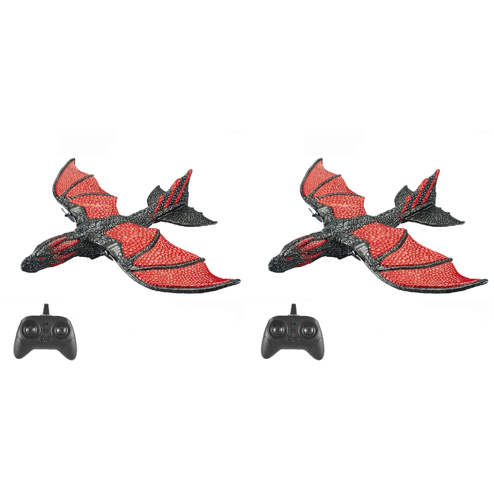 2X AvióN RC 2.4G AvióN DragóN Simulado Control Remoto Modelo AvióN Planeador EPP Juguetes de Espuma Regalo para NiñOs