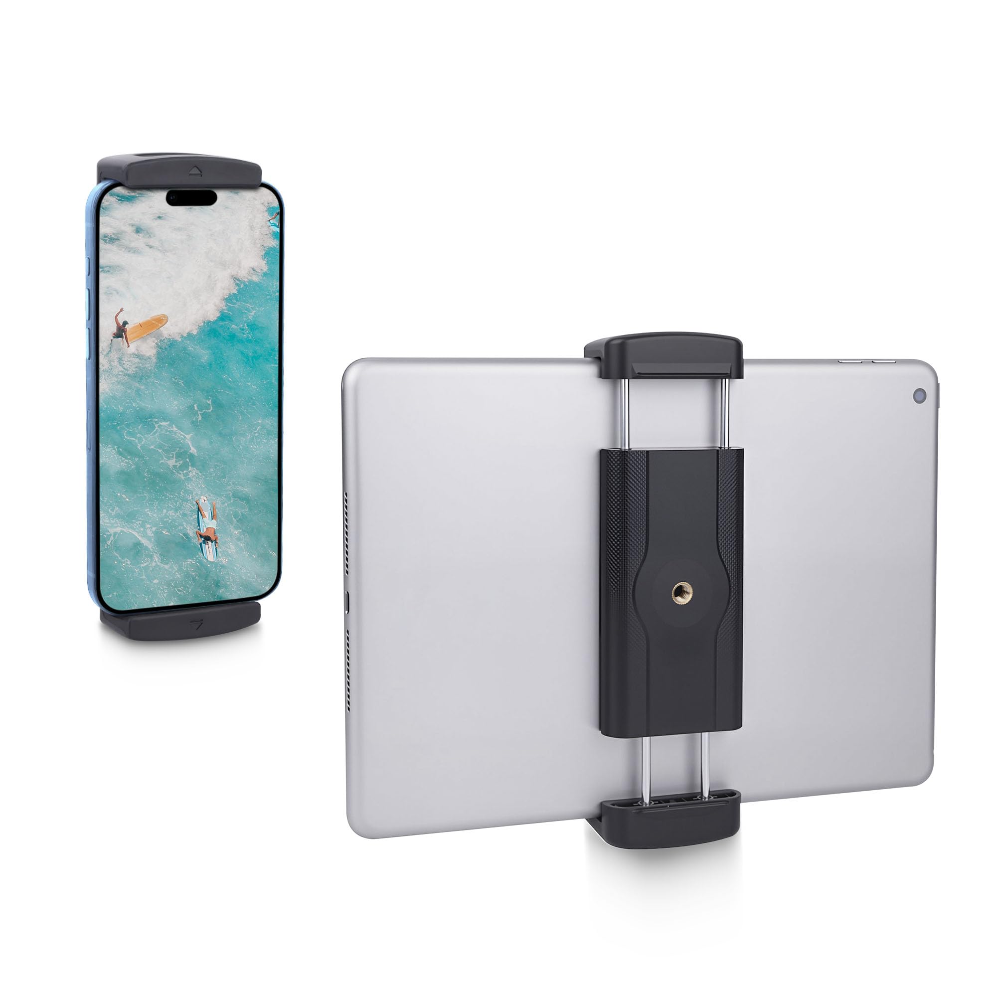 MECHRIG Phone and Tablet Tripod Mount Adapter, Universal 2-in-1 Tablet Phone Holder Adapter for 4.7-9.6