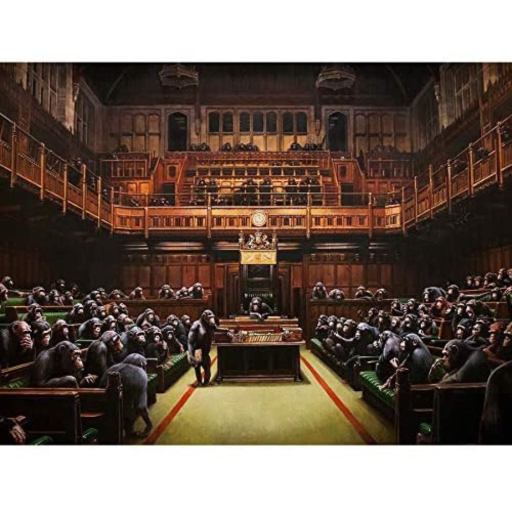 Artery8 Banksy Devolved Parliament Graffiti Brexit Painting Unframed Wall Art Print Poster Home Decor Premium