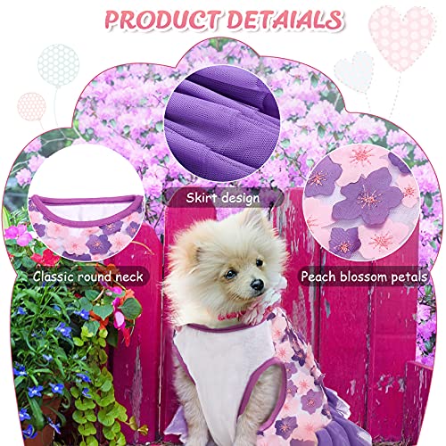 2 Pieces Dog Dress Pet Princess Dress Sweet Puppy Tutu Dresses Summer Pet Gauze Skirt Pink Purple Dog Vest Apparel Skirt… - Image 5