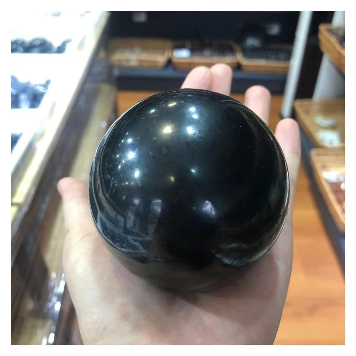Bola de minerales de cuarzo negro natural de 35-40mm para decorar tu sala con buenas energías