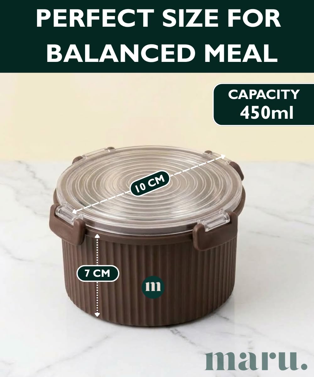 Maru Steel Tiffin Set - Leakproof Lunch Boxes -2 Maru Steel Tiffin Set - Leakproof Lunch Boxes -2