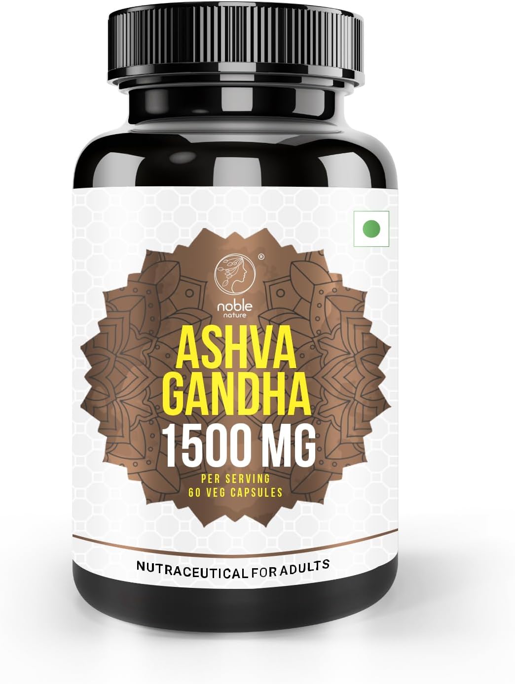 Ashwagandha Capsules with Organic Ashwagandha Extract Powder & Black Pepper Root Extract | 1500 MG |