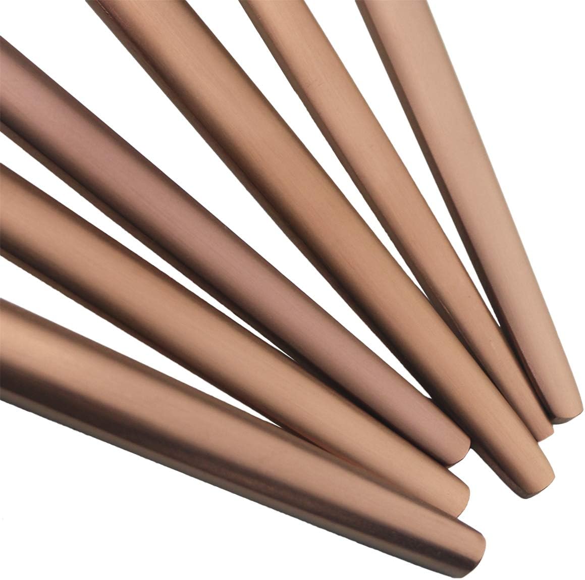 60-Piece Modern Matte Silverware Set, Uniturcky 304 Stainless Steel Flatware Cutlery Set, Elegant Kitchen Utensils Service For 12, Includes Dinner Knives/Spoons/Forks, Copper Satin Finish