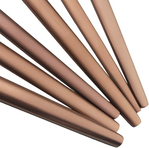 Miniatura 36 de Juego de 30 cubiertos de acero inoxidable 304 chapado en negro titanio, juego de cubiertos con acabado satinado, incluye cuchillo de cena, cuchara