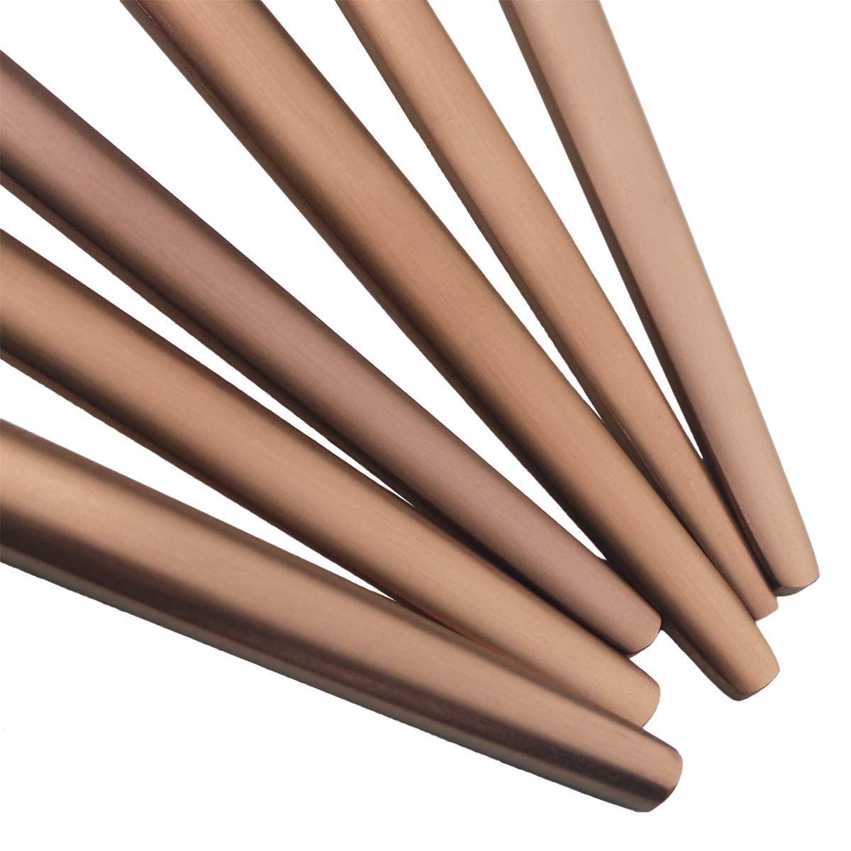 Besteck-Set, 60-teilig, modernes mattes Besteck-Set, 304 Edelstahl, elegantes Küchenutensilien-Set für 12 Personen, inklusive Messer/Löffel/Gabeln, Kupfer satiniert