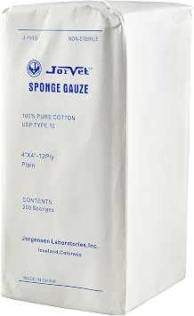 Sponge Gauze 4"X4" 12 Ply