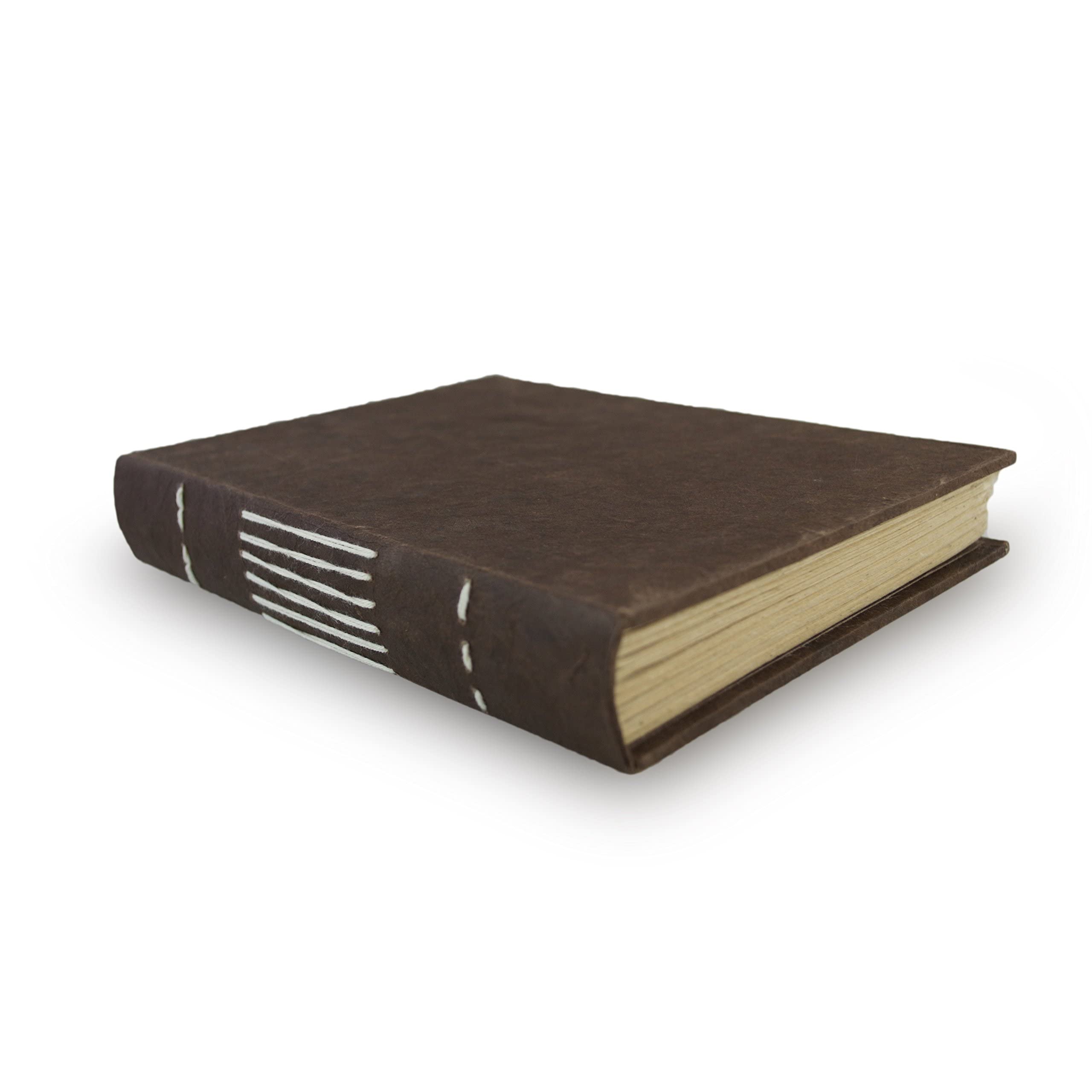 Kathmandu Valley Co. Nepali Keeper Journal with Handmade Lokta Paper. Made in Nepal. (5x7 Inches, Dark Walnut)