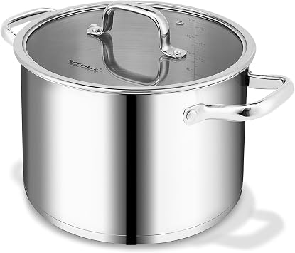 Rorence Stainless Steel Stock Pot, 8-Quart