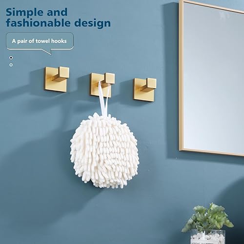 Vista 27 de KOKOSIRI Bathoom - Gancho para toallas, montaje en pared, cuadrado, para bata de baño, gancho para abrigos, cocina, garaje, resistente, acero Cromo