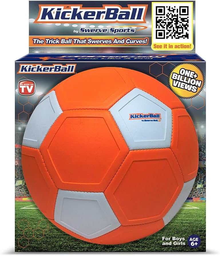 Bend, Curve and Swerve Soccer Ball, Orange, 20.5, Cobi
