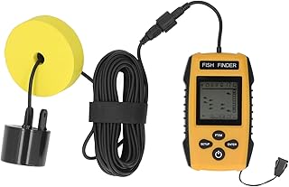 200-kHz-Ultraschall-Finder mit Sonar-Sensor, LCD-Display, Tragbarer Unterwasser-Tiefen-Fischfinder
