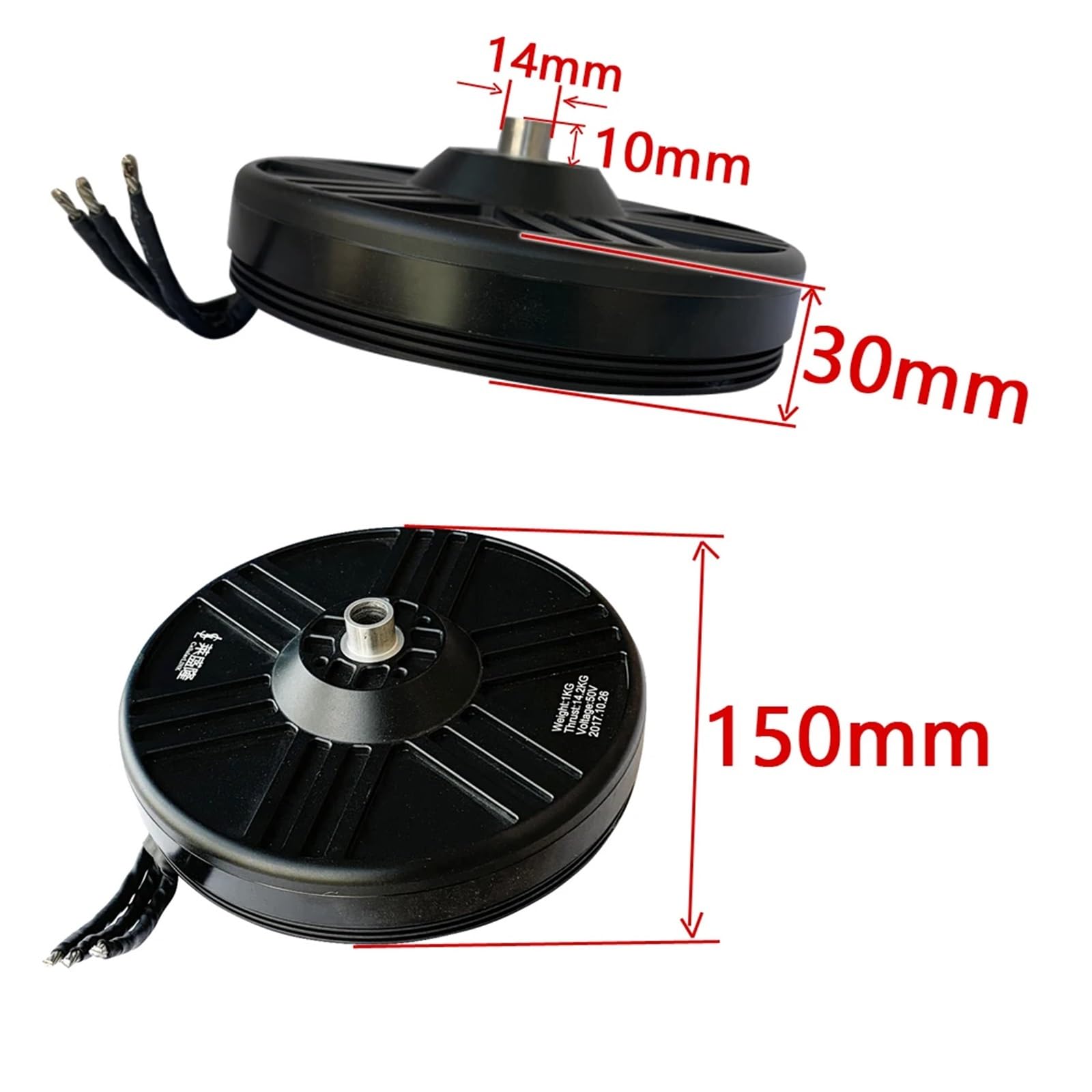15030 Motor Brushless de Disco for Drones fitosanitarios Clase 30 kg Motor UAV despegue 14,2kgs