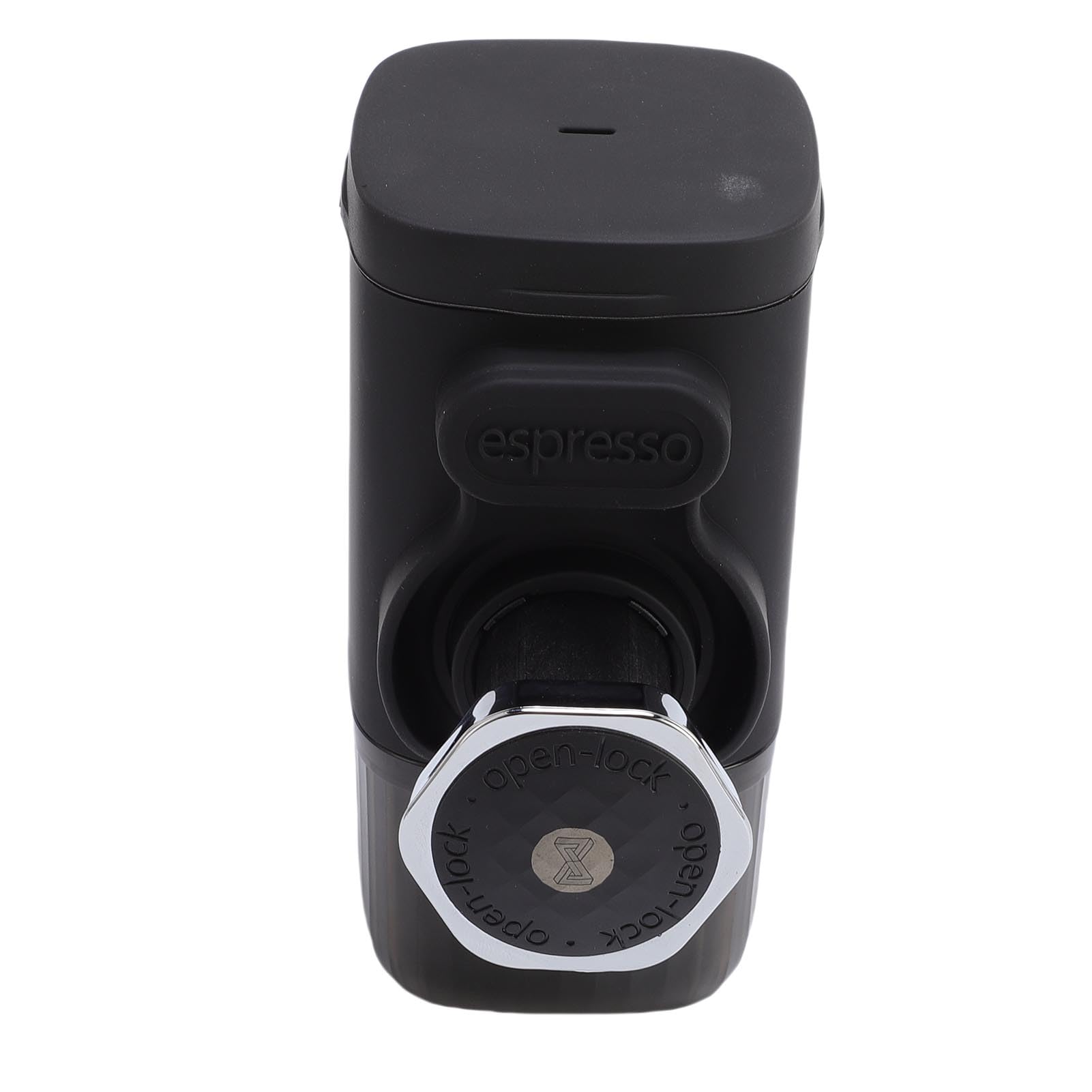 Cafetera Portátil, Cafetera de Mano de Silicona ABS para Café Molido y Cápsulas, Tanque de Agua de 100 Ml Prensa Manual de 9 a 15 Bar, de Viaje Pequeña para Oficina de Camping (BLACK)
